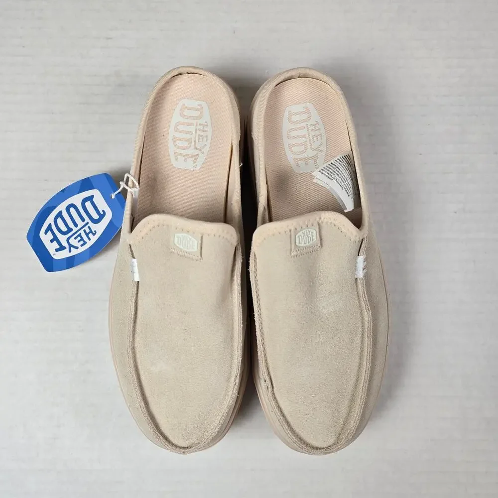 Hey Dude Austin Lift Classic Slip-On Mules Womens Size 9 Blush Platform Shoes